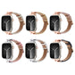 Leather Apple Watch bands in six colors shown from the front