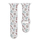 White Apple Watch band with squirrels and red berry branches