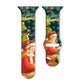 Silicone watch band with a girl in a Santa hat and Christmas gifts