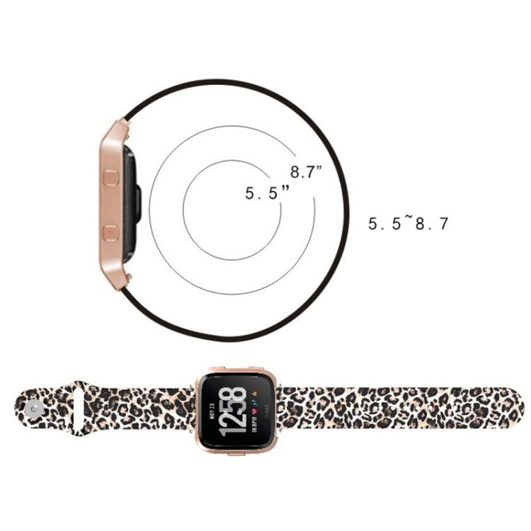 22mm Reverse Buckle Printed Silicone Strap, For Fitbit Versa 2 / Lite