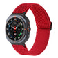 Red wave-pattern nylon braided watch band on a smartwatch