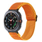 Orange wave-pattern nylon braided watch band on a smartwatch