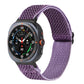Purple nylon braided watch band with a wave pattern, shown on a smartwatch.