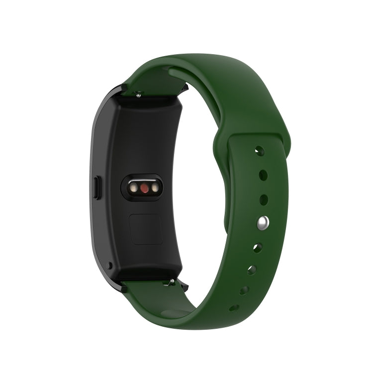 Large silicone SLR-buckle watch strap for Garmin Vivomove 3s/4s, dark green
