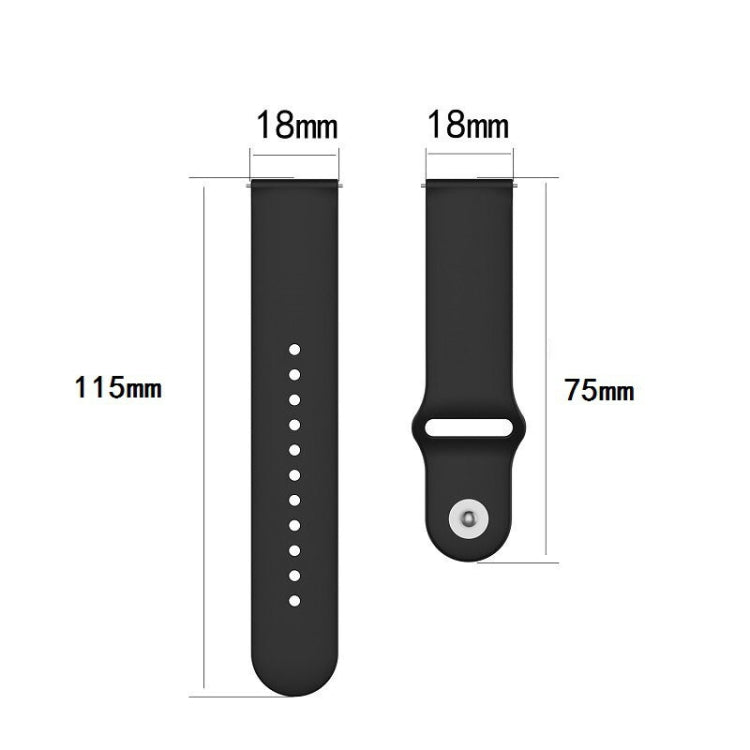 18mm SLR Buckle Fashion Silicone Strap, Size: Small Code, For Garmin Vivomove 3s / 4s