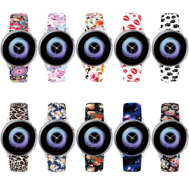 Multiple printed silicone watch straps for Galaxy Active2, assorted patterns