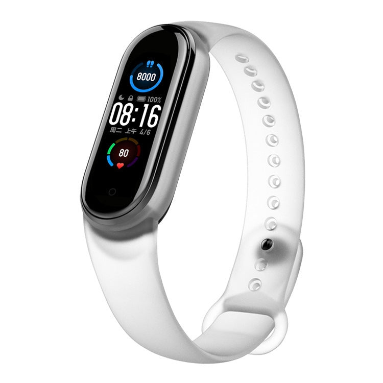 TPU Translucent Silicone Strap, For Xiaomi Mi Band 5