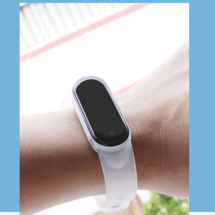 TPU Translucent Silicone Strap, For Xiaomi Mi Band 5