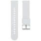 Light silicone watch band with separate strap pieces and metal buckle