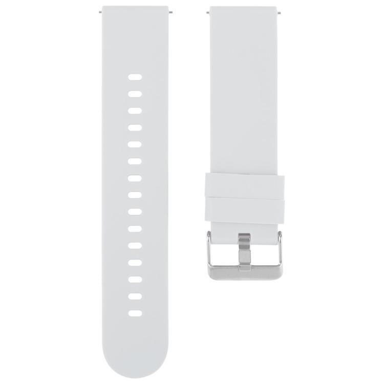 Light silicone watch band with separate strap pieces and metal buckle