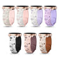 Floral silicone watch bands in seven two-tone color combinations