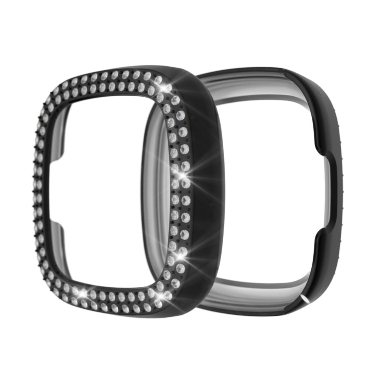 Double Row Plating Diamonds PC Protective Case, For Fitbit Versa 3 / Versa Sense