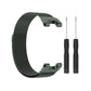 Olive green Milan mesh watch strap with green clasp and two utility tools
