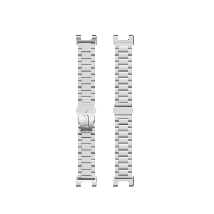 Stainless steel watch strap band, two-piece silver set