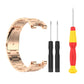 Rose gold stainless steel watch strap with utility knife and bits