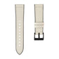 White TPU and leather replacement watch strap with pin holes and rectangular buckle