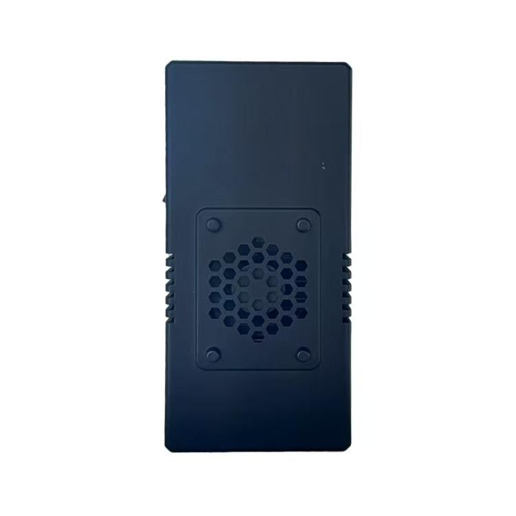 Dark blue signal jammer back panel with hex-pattern ventilation grille