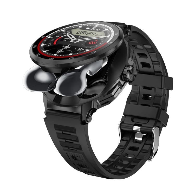 D11 1.46 inch 2 in 1 Bluetooth Earphone Smart Watch, Support Bluetooth Call / NFC / Heart Rate, D11 (Black), D11 (Green)