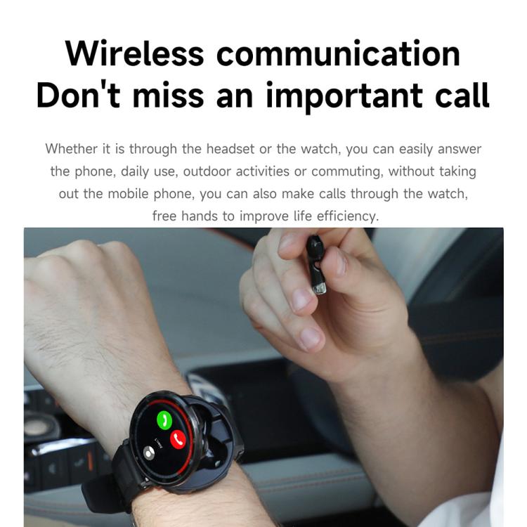 D11 1.46 inch 2 in 1 Bluetooth Earphone Smart Watch, Support Bluetooth Call / NFC / Heart Rate, D11 (Black), D11 (Green)