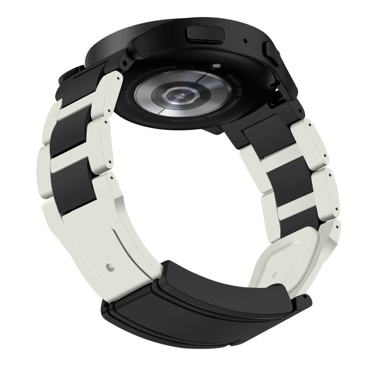 Folding Magnetic Buckle Stainless Steel Rubber Watch Band, 20mm