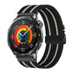 Parachute Buckle Stripe Nylon Elastic Braided Watch Band, 22mm