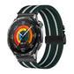 Parachute Buckle Stripe Nylon Elastic Braided Watch Band, 22mm