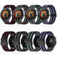 Parachute Buckle Stripe Nylon Elastic Braided Watch Band, 22mm