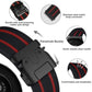 Parachute Buckle Stripe Nylon Elastic Braided Watch Band, 22mm