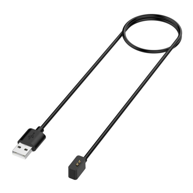 Black xDfind USB-A smartwatch charging cable with two-pin connector, looped