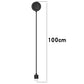 Black magnetic smartwatch charging cable, 100 cm long