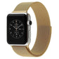 Gold Milanese metal watch band fitted to a smartwatch