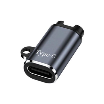 Straight Garmin watch charging adapter with a USB-C female port and metal housing