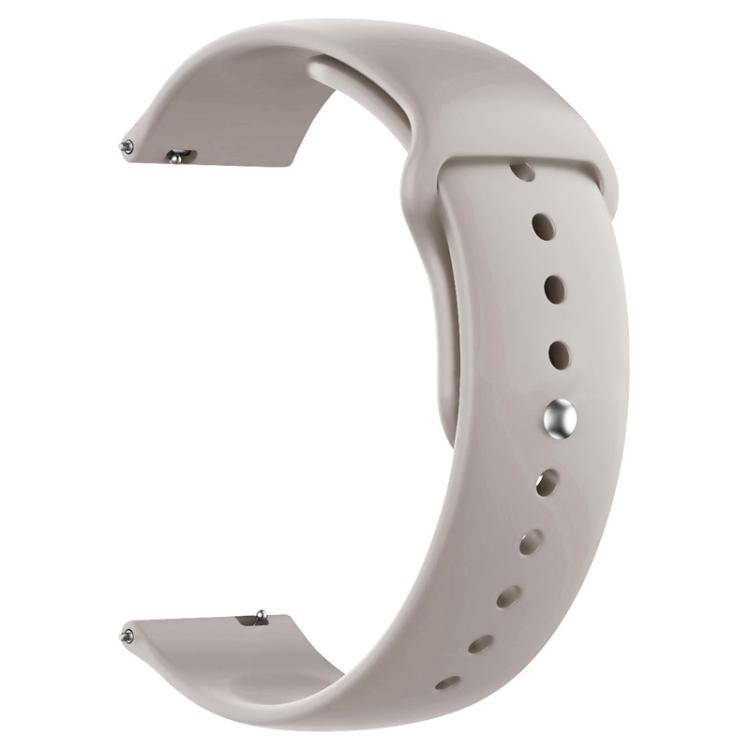 xDfind silicone watch band in light gray with adjustment holes and a silver pin