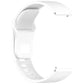 White silicone watch band with reverse buckle, shown from the inside.