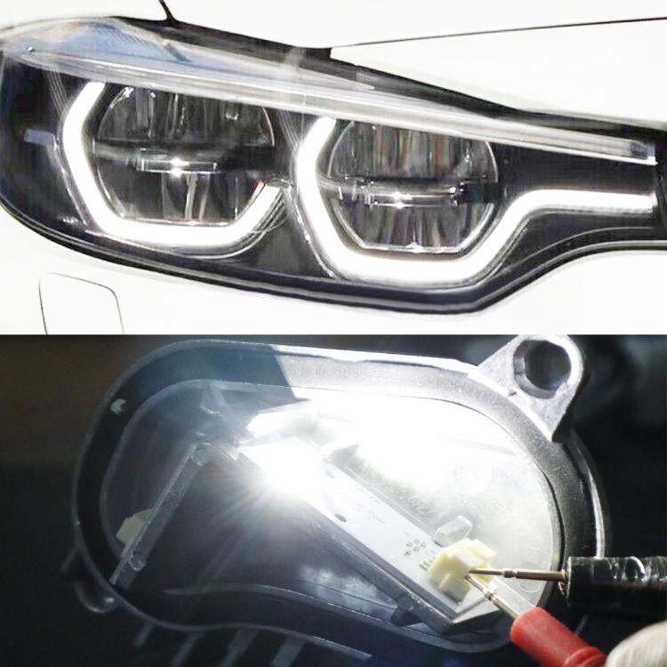 Right headlight LED lamp with white angel eye and daytime running light detail