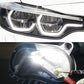 Left LED daytime running light with white angel-eye ring illumination