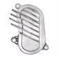 Left LED daytime running light housing with metal grille for cooling