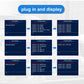 OBD2 scan tool showing plug-and-display vehicle selection menus on the screen