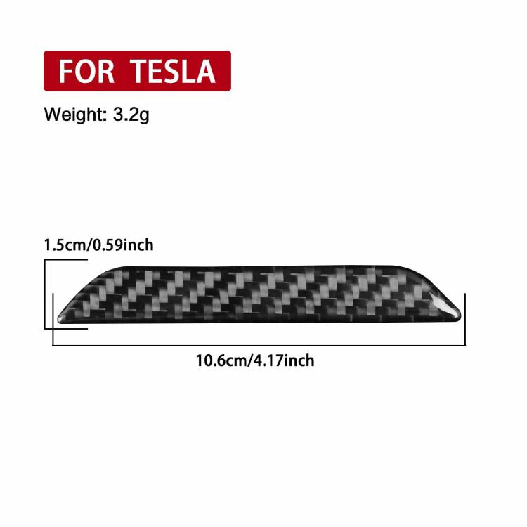 Carbon fiber trunk logo sticker, black woven strip with curved end