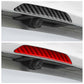 Carbon fiber trunk logo stickers, black and red woven inserts on trunk