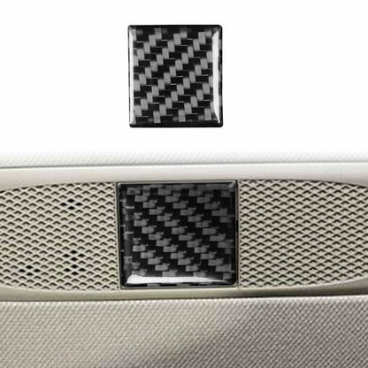 Black carbon-fiber emergency light button decorative sticker, square patch inset