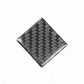 Square black carbon-fiber emergency light button decorative sticker patch