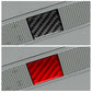 Emergency light button decorative sticker set: black and red carbon-fiber square inserts