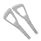 Two carbon fiber door switch panel trim stickers with silver textured diamond weave
