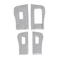 Carbon fiber window lift panel sticker set, four pieces with cutout holes