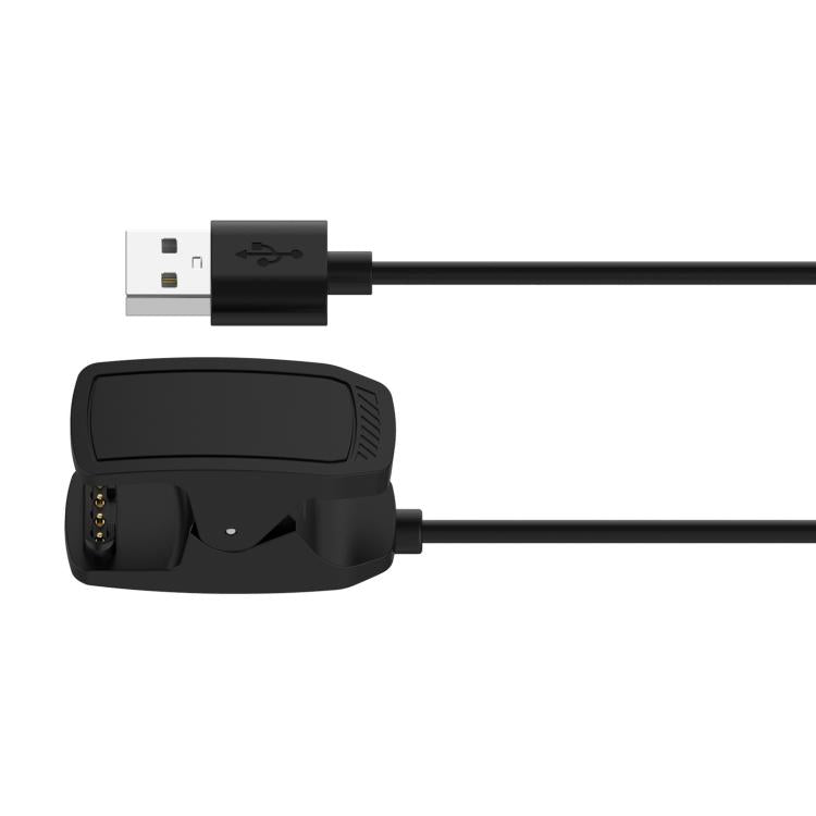 Garmin MARQ ATHLETE Gen1 clip charger showing its charging contacts and USB-A plug