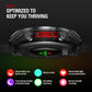 Zeblaze Stratos 4 smartwatch underside showing optical health sensors and rugged case