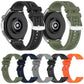 xDfind watch bands in black and olive green, showing the textured backs and color options
