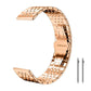 Rose gold xDfind seven-bead stainless steel watch strap with clasp and two pins
