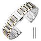 xDfind Five-bead Solid Stainless Steel Butterfly Buckle Watch Band, 14mm, 18mm, 20mm, 22mm